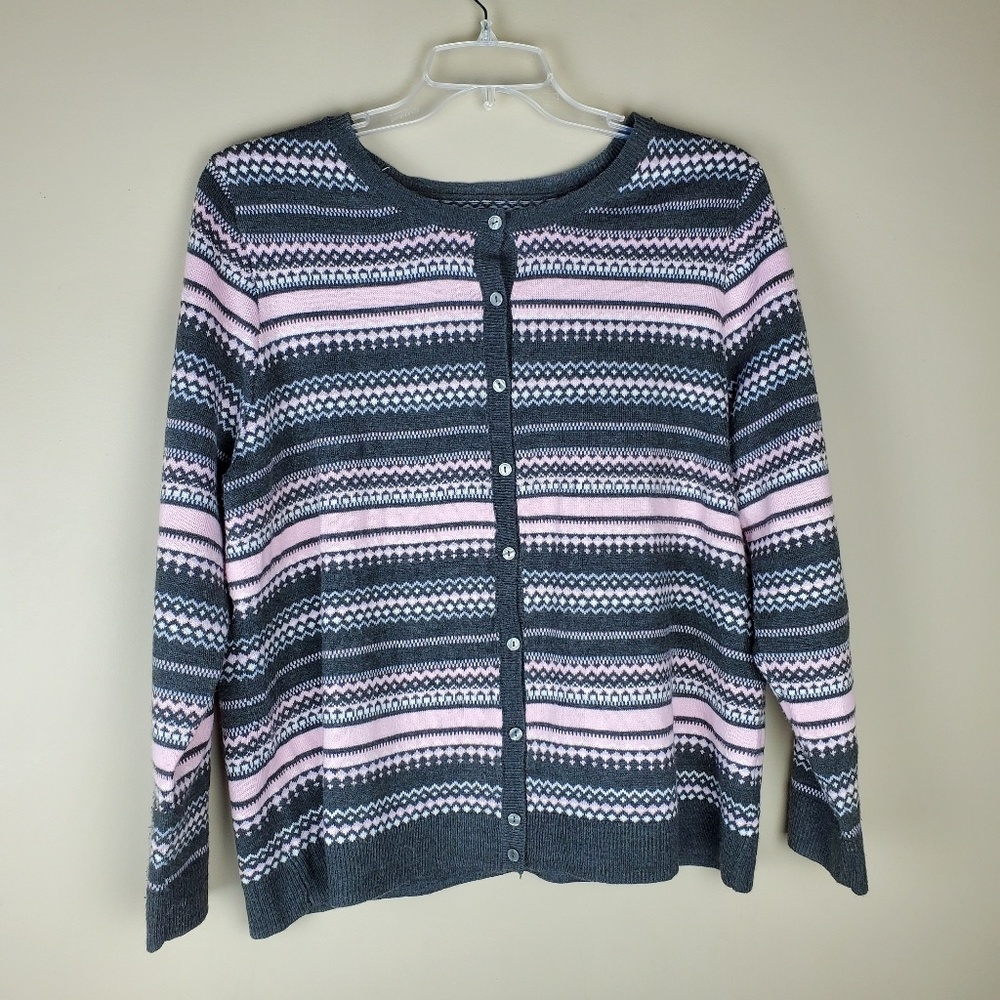 Croft & Barrow Multicolor Button Up Cardigan - XXL
